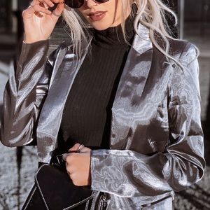 Bright Babe Gunmetal Blazer